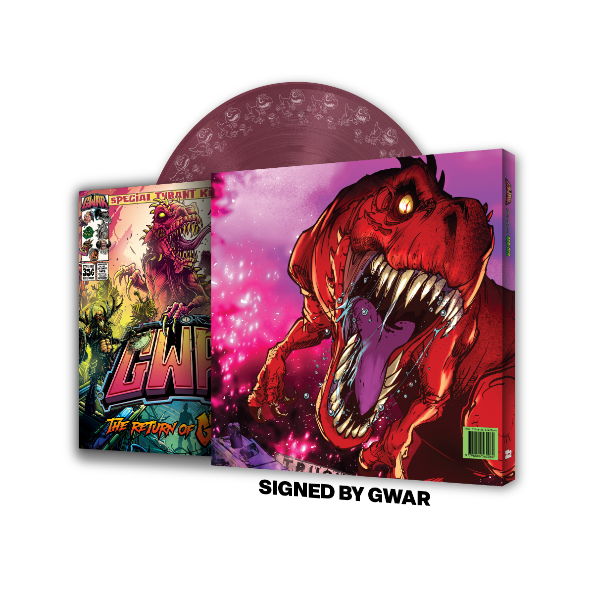GWAR: 'The Return of Gor Gor' Signed Platinum Edition Comic Book + Vinyl LP (Limited Edition Fruit Punch)